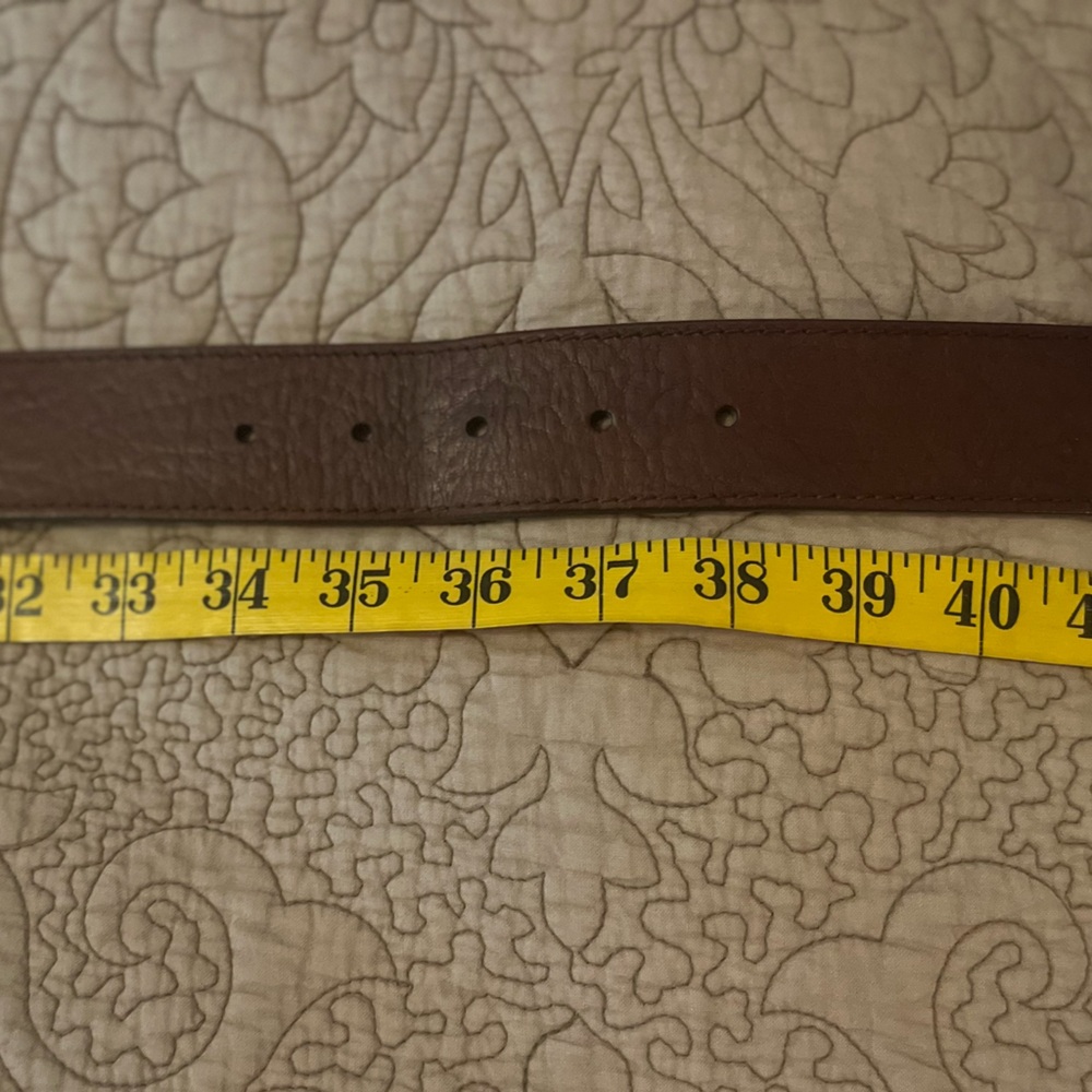Levi’s Brown Genuine Leather Belt with Silver Buckle, Size 36, (34-38) Like New - Picture 11 of 11